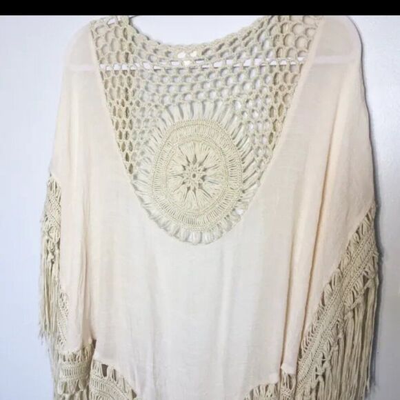 NWT Everleigh Macrame Vest Ivory BOHO Small - Picture 10 of 14